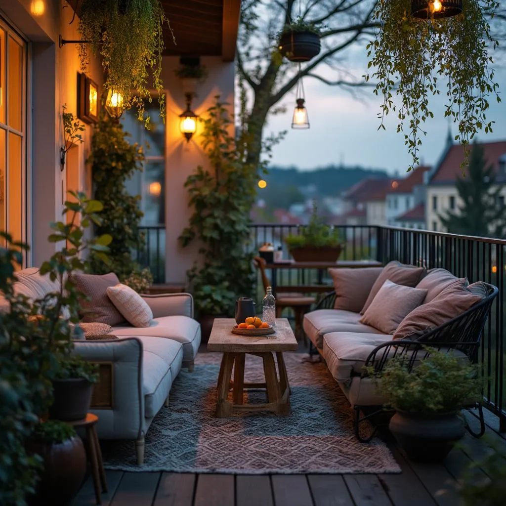 Relaxačná zóna na balkóne